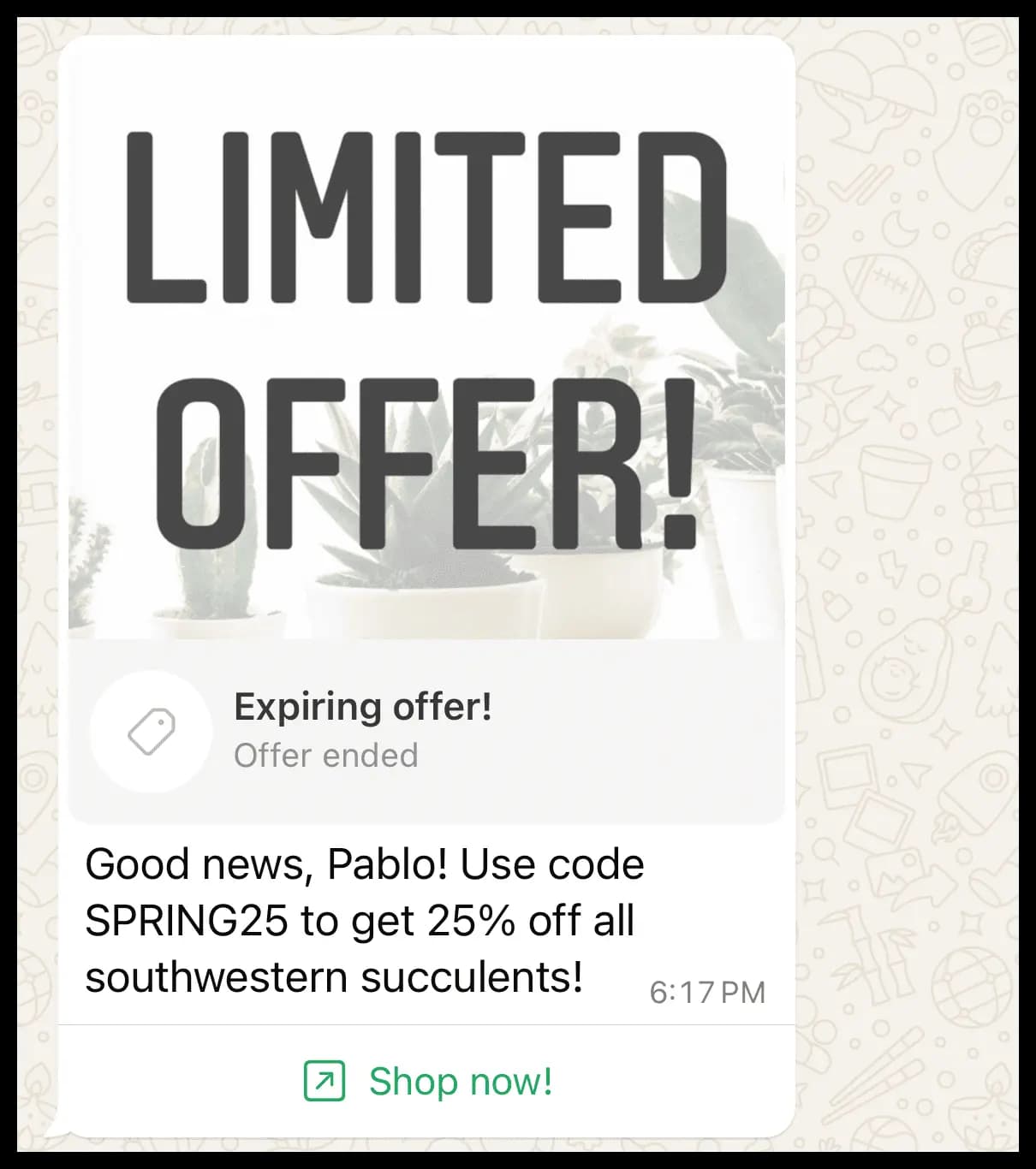 Limited time offer